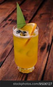 mai tai cocktail with pineapple and rum