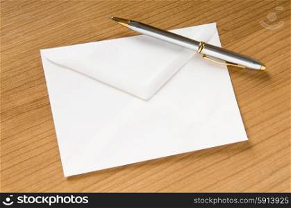 Mail concept with many envelopes on the table