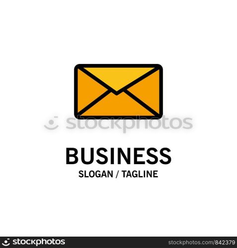 Mail, Email, User, Interface Business Logo Template. Flat Color