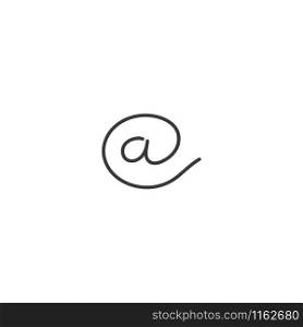 Mail icon hand draw vector template