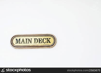 Main Deck text on a white background