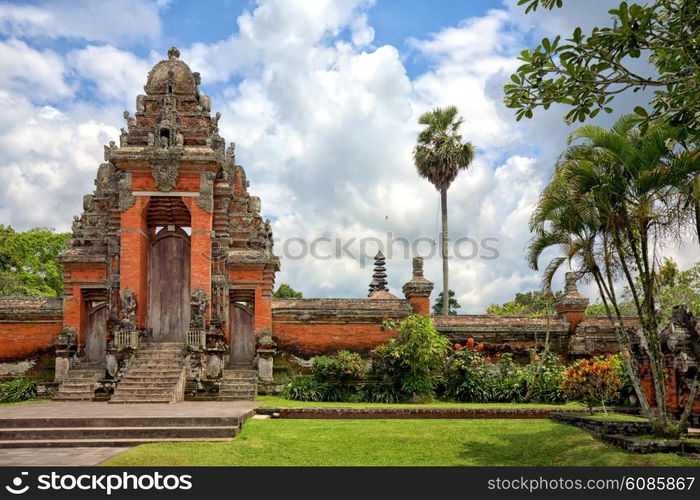 Main entrance gate to Taman Ayun Temple, Bali, Indonesia