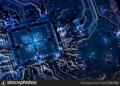 Mainboard on abstract background illustration