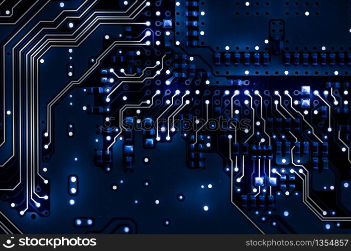Mainboard on abstract background illustration
