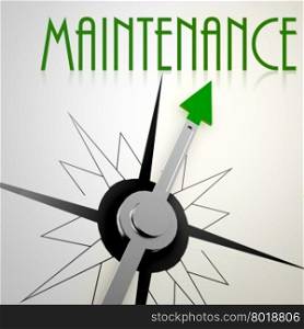 Maintenance on green compass. Concept of healthy lifestyle. Healthy compass