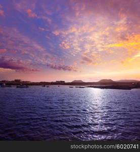 Majanicho Fuerteventura at Canary Islands of Spainm sunrise