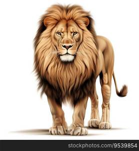 Majestic Big Lion. Generative ai. High quality illustration. Majestic Big Lion. Generative ai