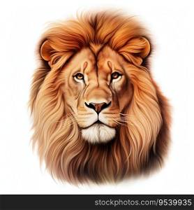 Majestic Big Lion. Generative ai. High quality illustration. Majestic Big Lion. Generative ai