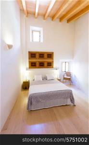 Majorca Balearic bedroom indoor house in Balearic islands Mediterranean architecture of Mallorca