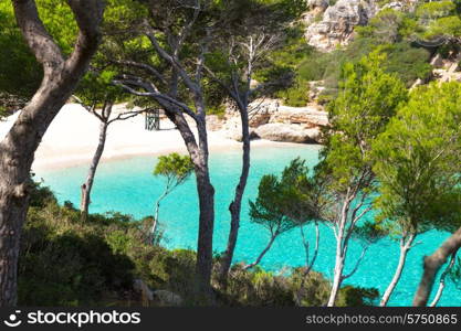 Majorca Cala Llombards Santanyi beach in Mallorca Balearic Island of Spain