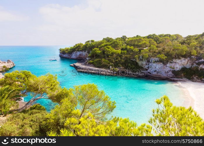 Majorca Cala Llombards Santanyi beach in Mallorca Balearic Island of Spain