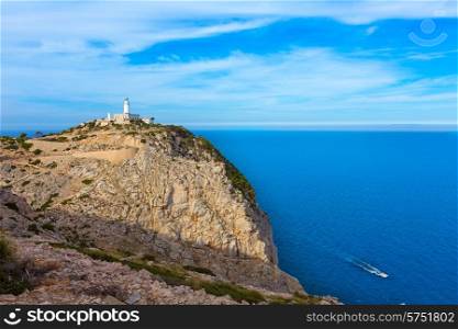 Majorca Formentor Cape Lighthouse in Mallorca North at Balearic islands of Spain