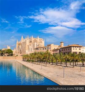 Majorca Palma Cathedral Seu Seo of Mallorca at Balearic Islands Spain