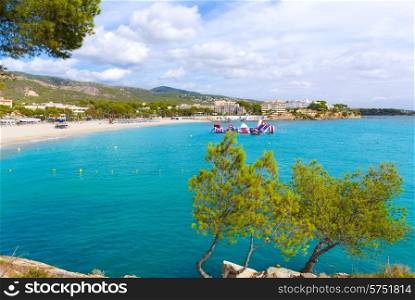Majorca Platja Palmanova Portonovo beach in Calvia Mallorca at Balearic islands of Spain