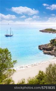 Majorca Playa de Illetas Balneario beach in Mallorca Bendinat Calvia at Balearic islands of spain