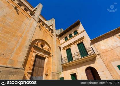 Majorca Santanyi village Sant Andreu church in Mallorca Balearic island