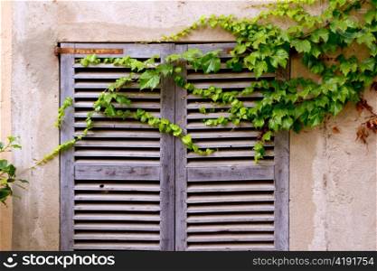 Majorca traditional wood windows mallorquina shutters from Spain