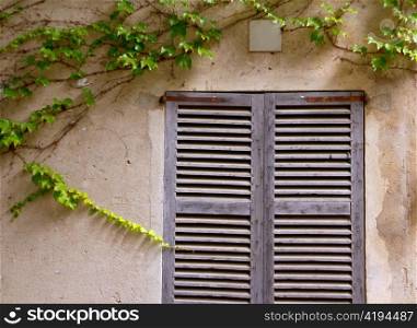 Majorca traditional wood windows mallorquina shutters from Spain