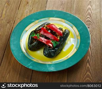 Makdous - oil cured eggplants. Levantine cuisine