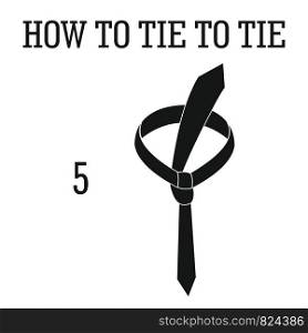Make fashion tie icon. Simple illustration of make fashion tie vector icon for web design isolated on white background. Make fashion tie icon, simple style