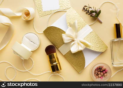 make up invitation wedding concept