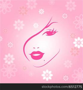 Make Up Representing Facial Care And Beautiful