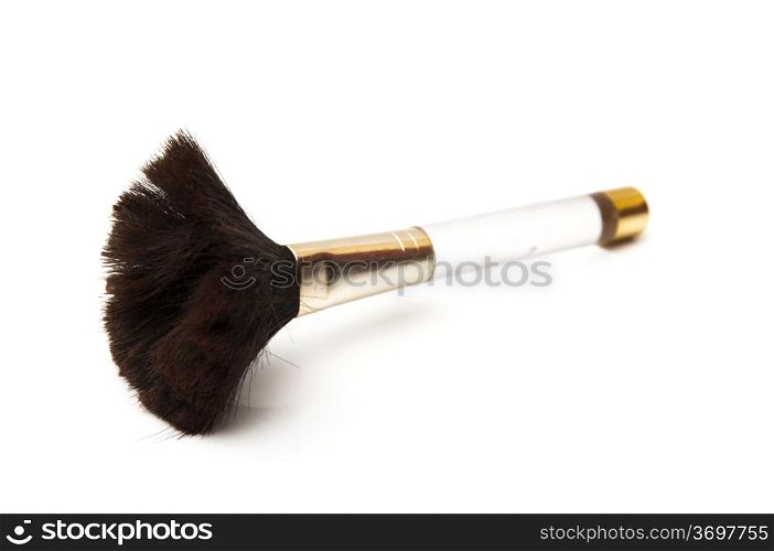 makeup brush on a white background