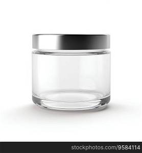 Makeup Jar Isolated on a White Background. Generative ai. High quality illustration. Makeup Jar Isolated on a White Background. Generative ai