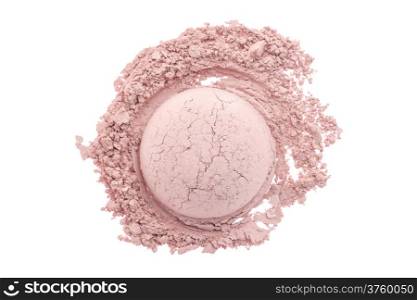 Makeup powder isolated on white background