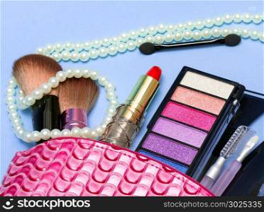 Makeups And Lipstick Indicating Beauty Product And Face