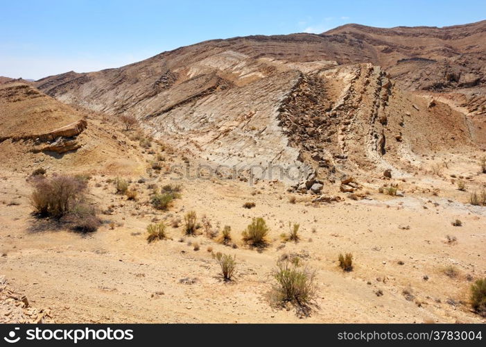 Makhtesh Ramon, unique crater in Negev desert, Israel