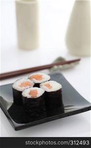 Maki Rolls isolated in white background