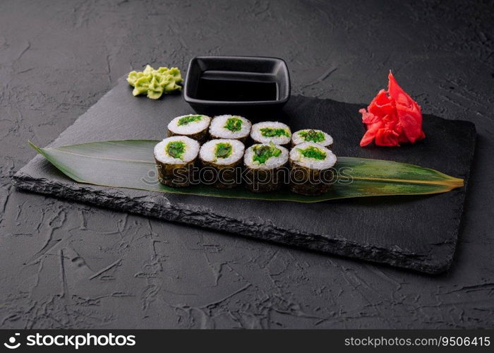 Maki Sushi with Spring Onion inside