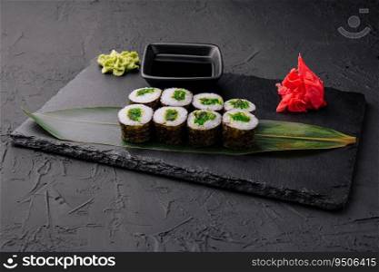 Maki Sushi with Spring Onion inside