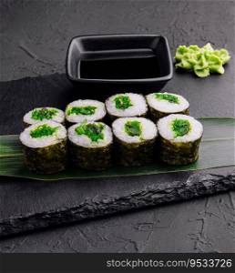 Maki Sushi with Spring Onion inside