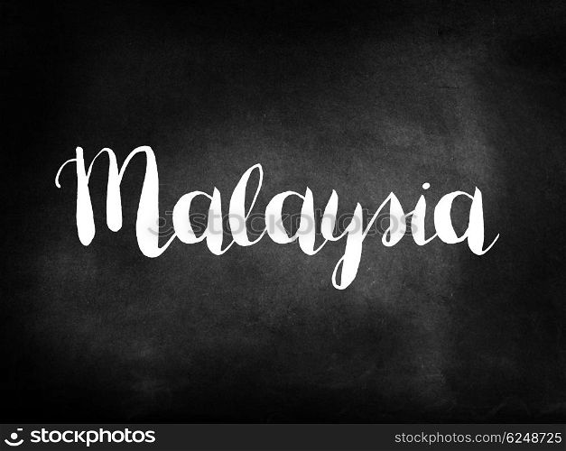 Malaysia written on a blackboard