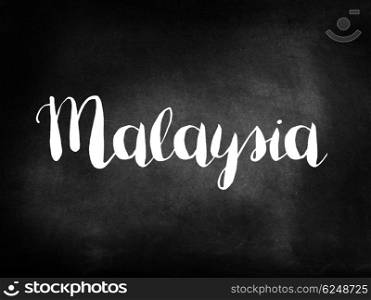 Malaysia written on a blackboard