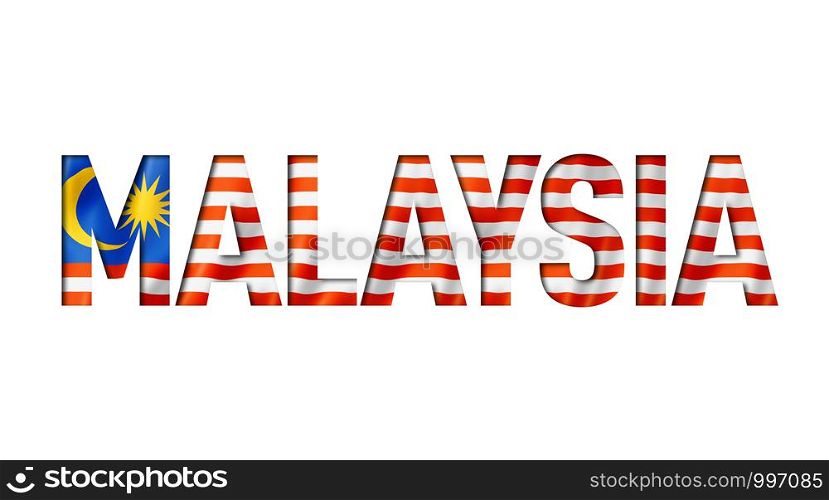 malaysian flag text font. malaysia symbol background. malaysian flag text font