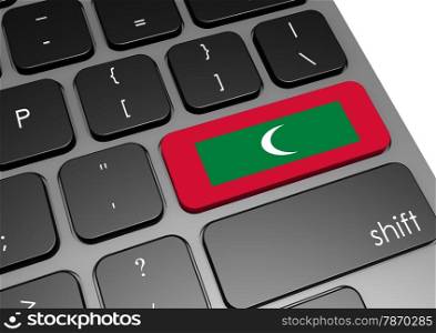 Maldives keyboard image with hi-res rendered artwork that could be used for any graphic design.. Maldives