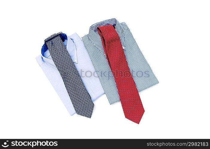 Male accessories isolated on the white background