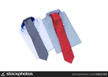 Male accessories isolated on the white background