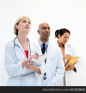 Male and female doctors.