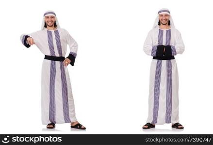 Male arab isolated on white background  
