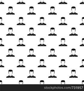 Male avatar pattern vector seamless repeating for any web design. Male avatar pattern vector seamless