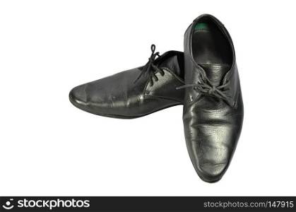 male black elegant shoe on white