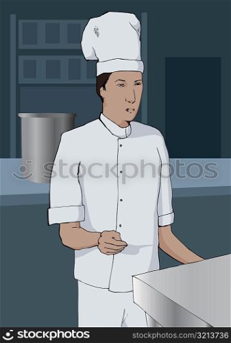 Male chef in a kitchen