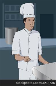 Male chef in a kitchen