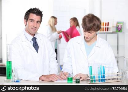 male chemists in lab