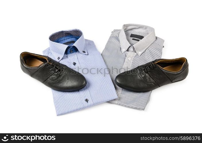Male clothing isolated on the white
