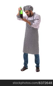 Male cook isolated on the white background